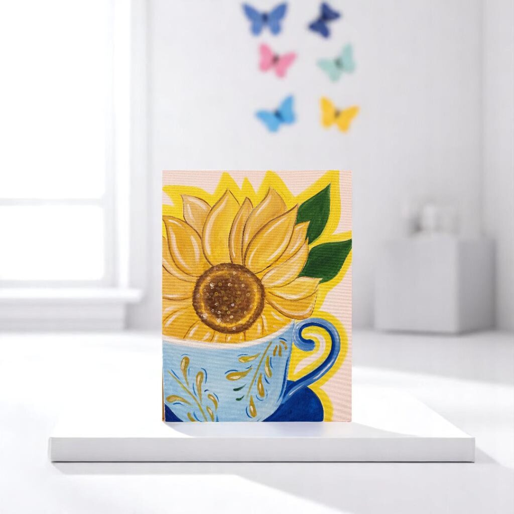 Sunshine In A Cup - Paint and Sip Near Rouse Hill | Colourful Wine, Tallawong