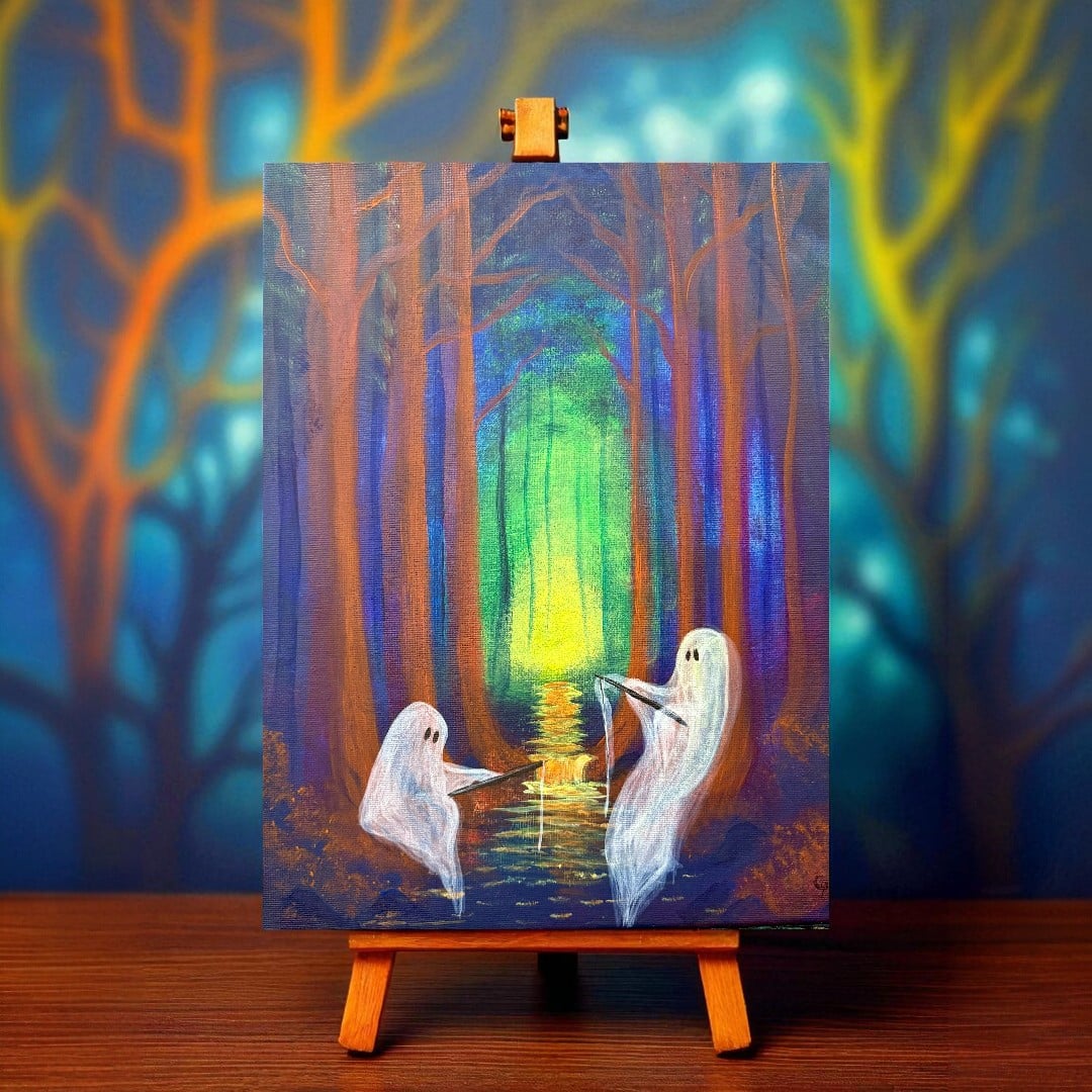Paint and Sip – Haunted Forest | Colourful Wine