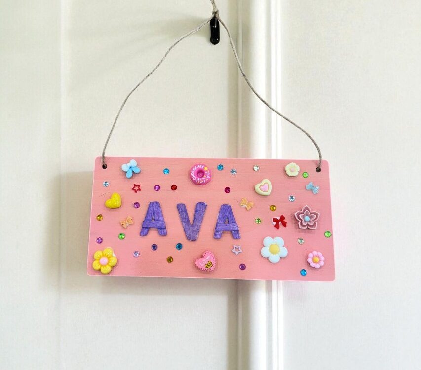 Design Your Door Plaque for Kids (age 4-7) | Colourful Wine