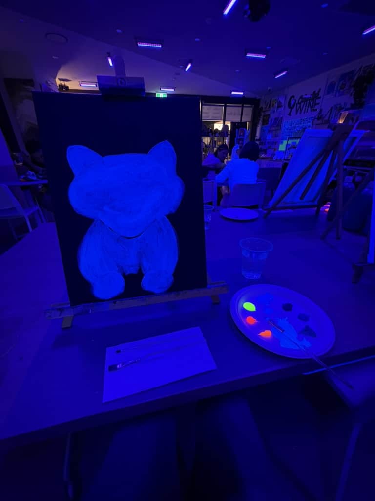 Neon Painting Sydney at Tallawong - Colourful Wine