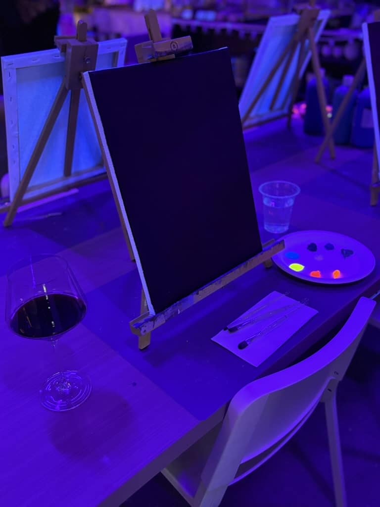 Neon Painting Sydney at Tallawong - Colourful Wine