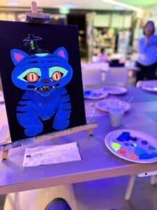 Neon Painting Sydney at Tallawong - Colourful Wine