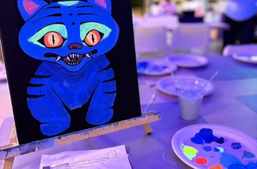 Neon Painting Sydney at Tallawong - Colourful Wine