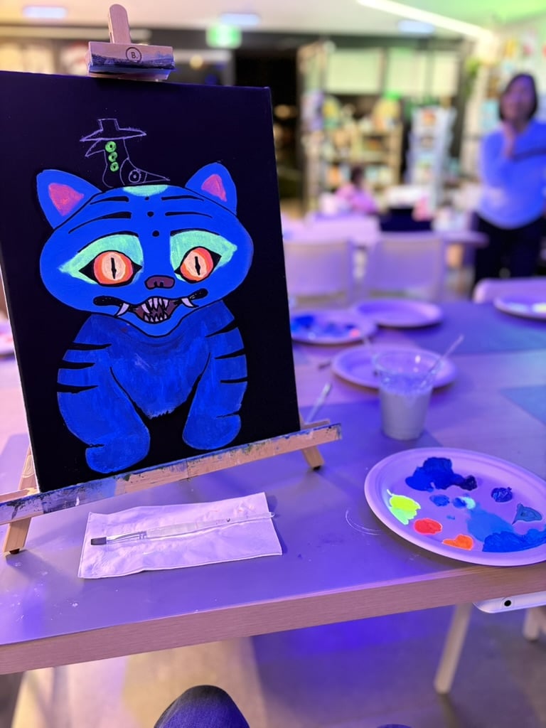 Neon Painting Sydney at Tallawong - Colourful Wine