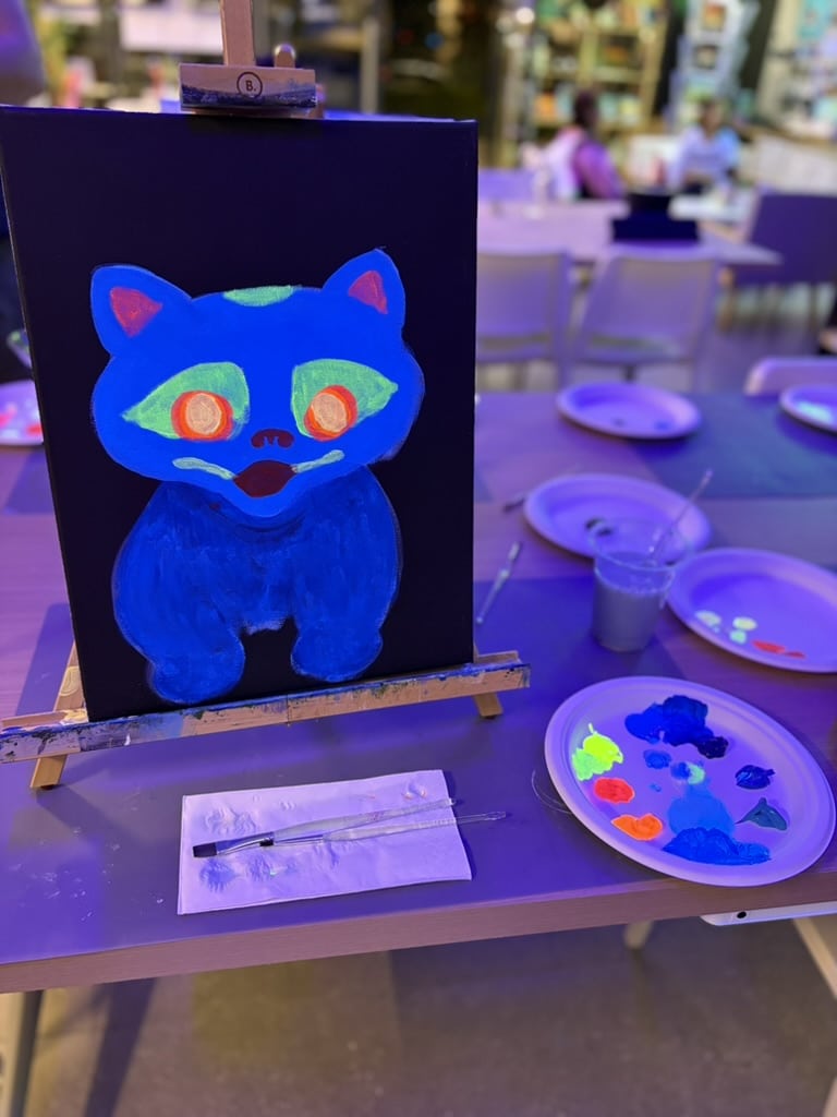 Neon Painting Sydney at Tallawong - Colourful Wine