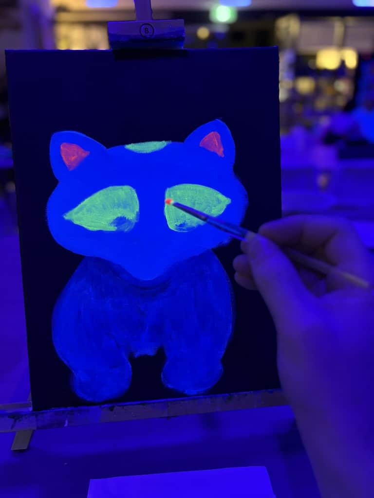 Neon Painting Sydney at Tallawong - Colourful Wine