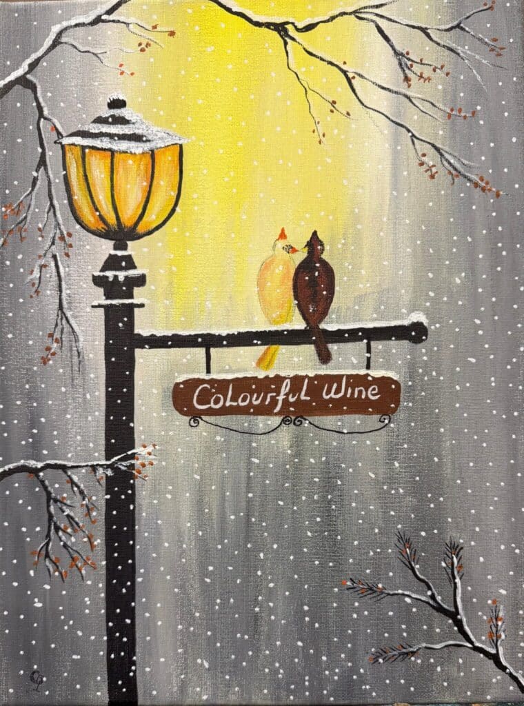 Christmas Love - Paint and Sip Near Rouse Hill | Colourful Wine, Tallawong
