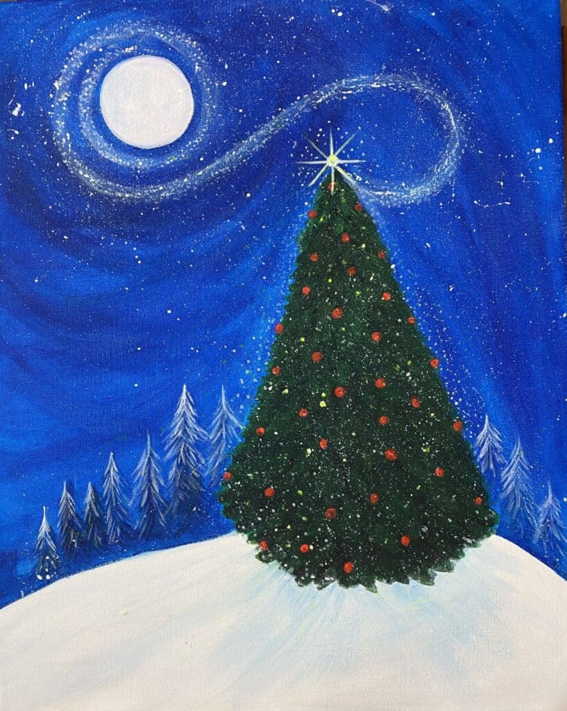 Star of Christmas – Neon Paint and Sip | Colourful Wine, Tallawong