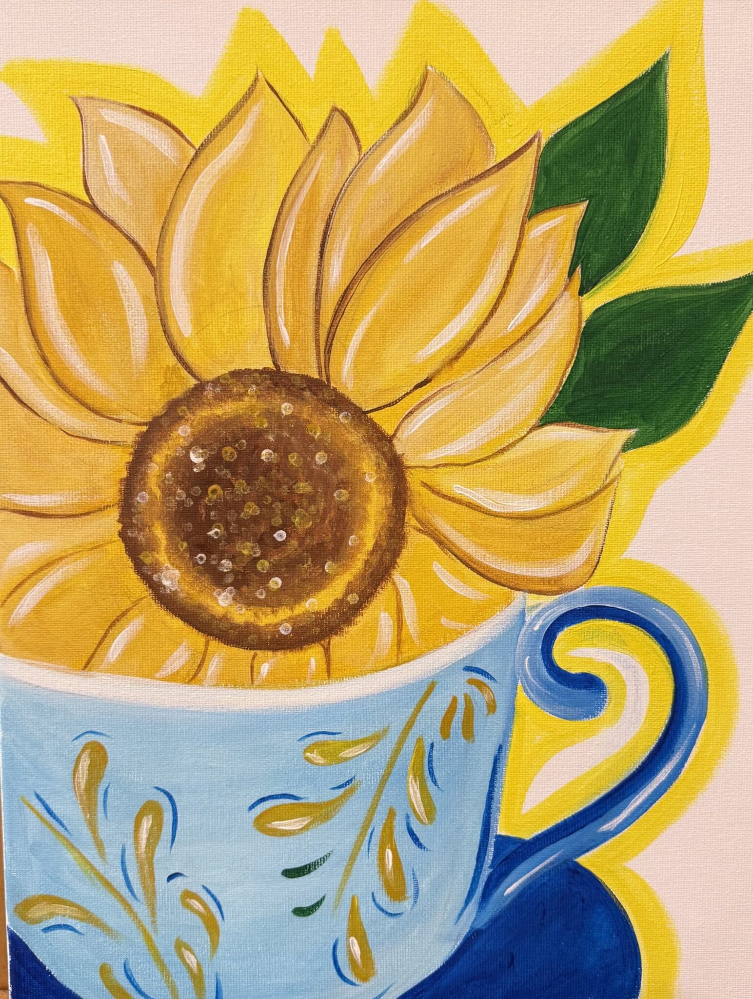 Sunshine In A Cup - Paint and Sip Near Rouse Hill | Colourful Wine, Tallawong