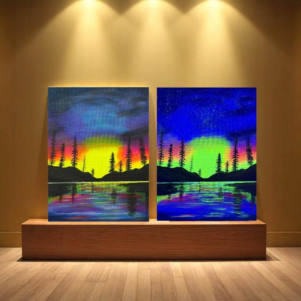 Neon Serenity - Paint and Sip Near Rouse Hill| Colourful Wine, Tallawong