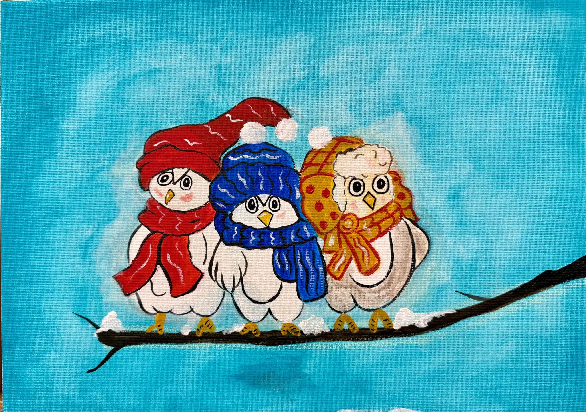 Three Chilly Owls - Paint and Sip Near Rouse Hill | Colourful Wine, Tallawong