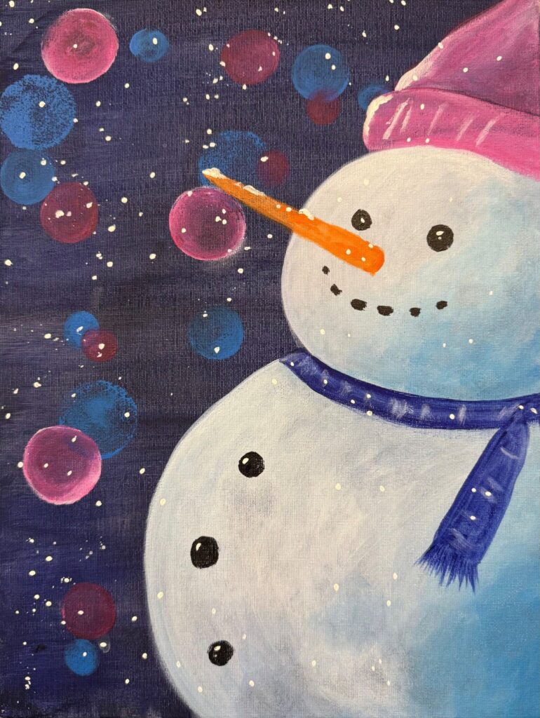 Frosty - Paint and Sip Near Rouse Hill | Colourful Wine, Tallawong