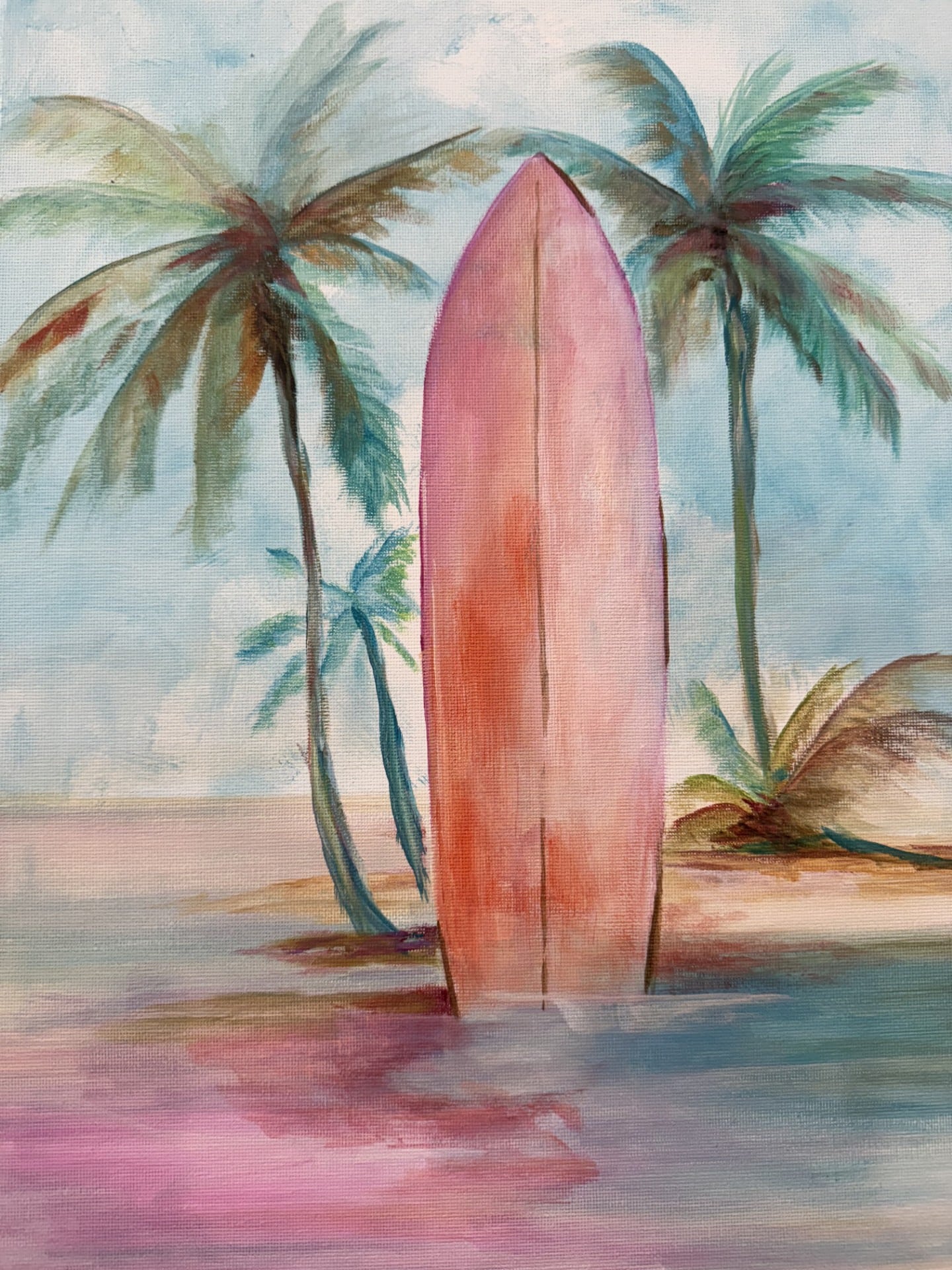 Paint and Sip: The Pink Surfboard | Colourful Wine