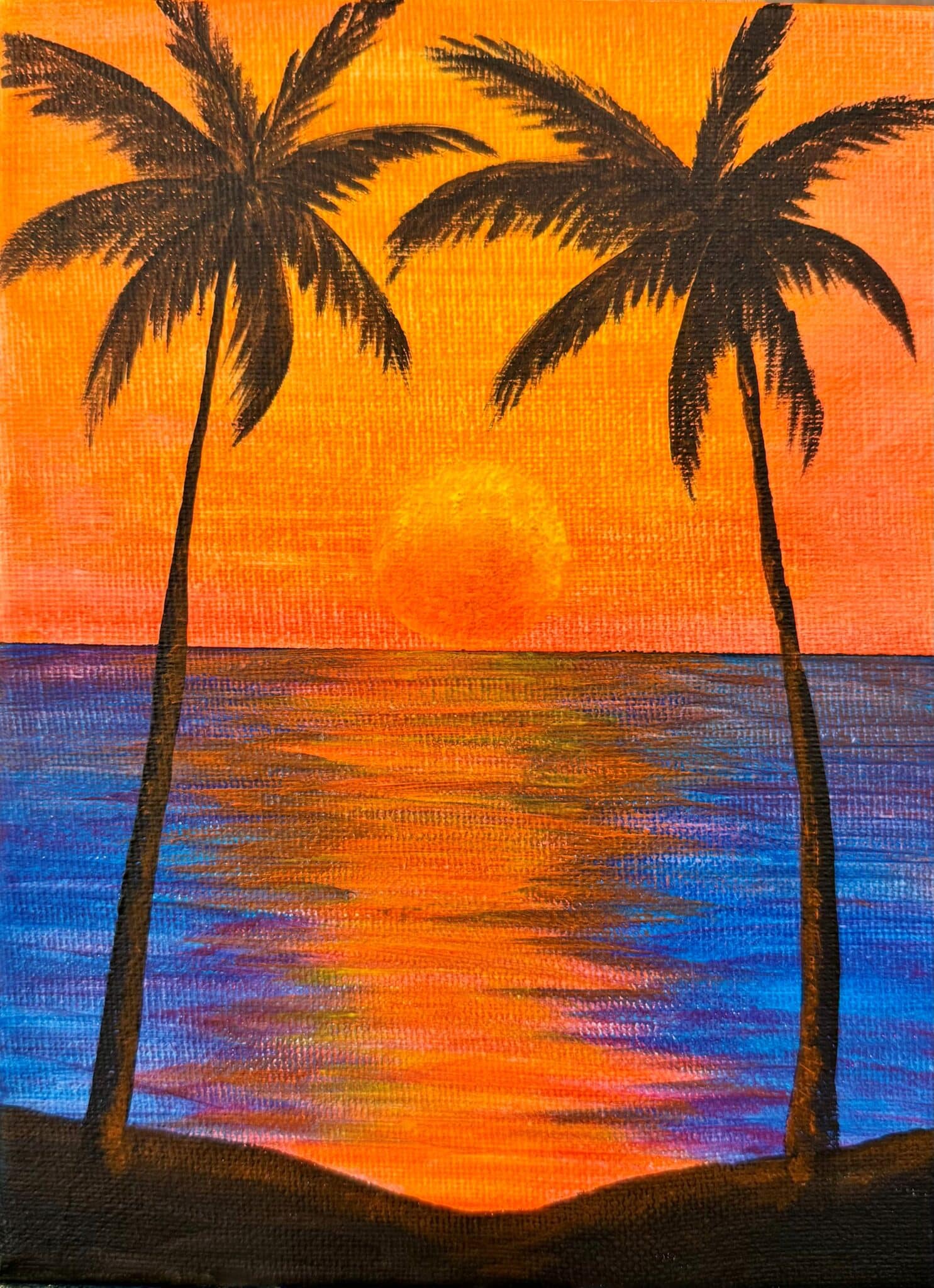 Paint and Sip: Golden Hour Palms (UV Painting)