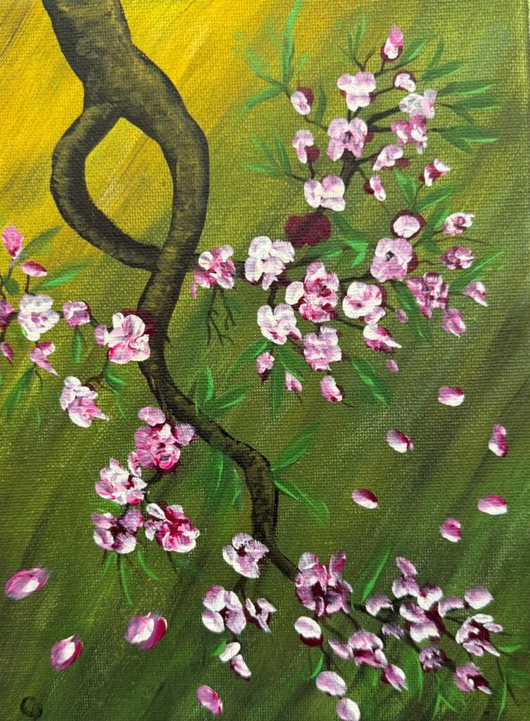 Paint and Sip – Twisted Blossom | Colourful Wine