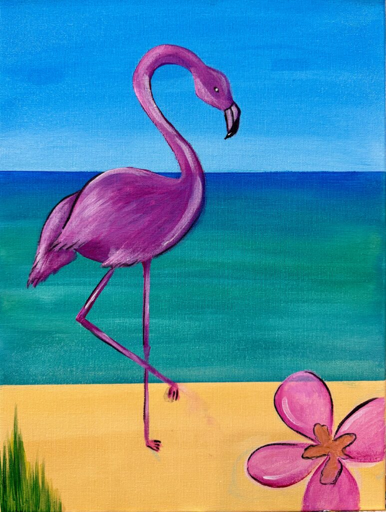 Paint and Sip – Flamingo Breeze | Colourful Wine