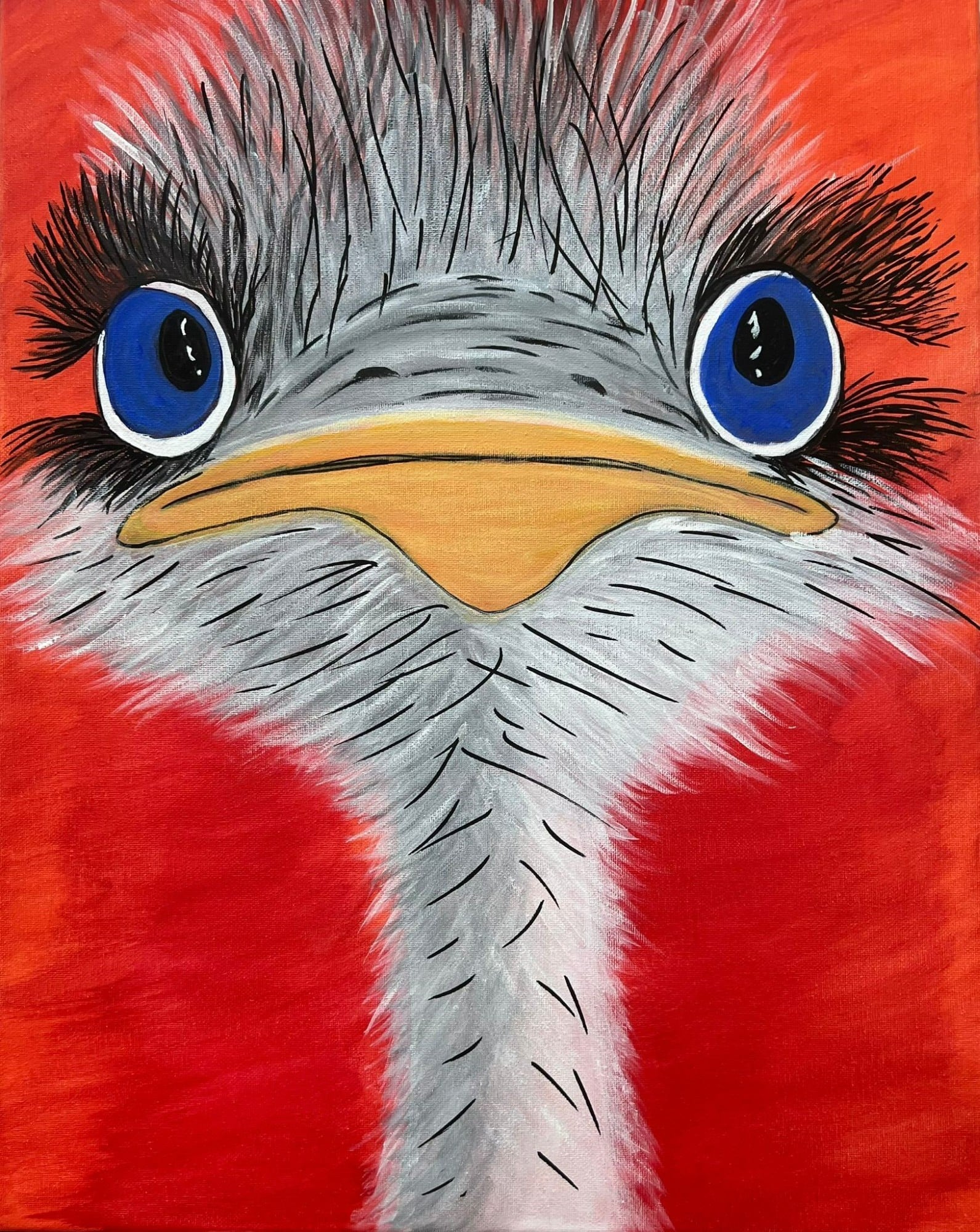 Paint and Sip – Blue Eyed Emu | Colourful Wine