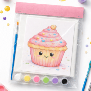 Paint your own cupcake kit for kids DIY art activity