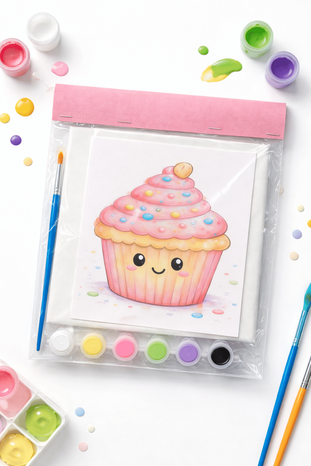 Paint your own cupcake kit for kids DIY art activity
