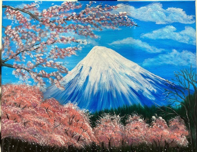 Paint and Sip – Mt Fuji | Colourful Wine Tallawong
