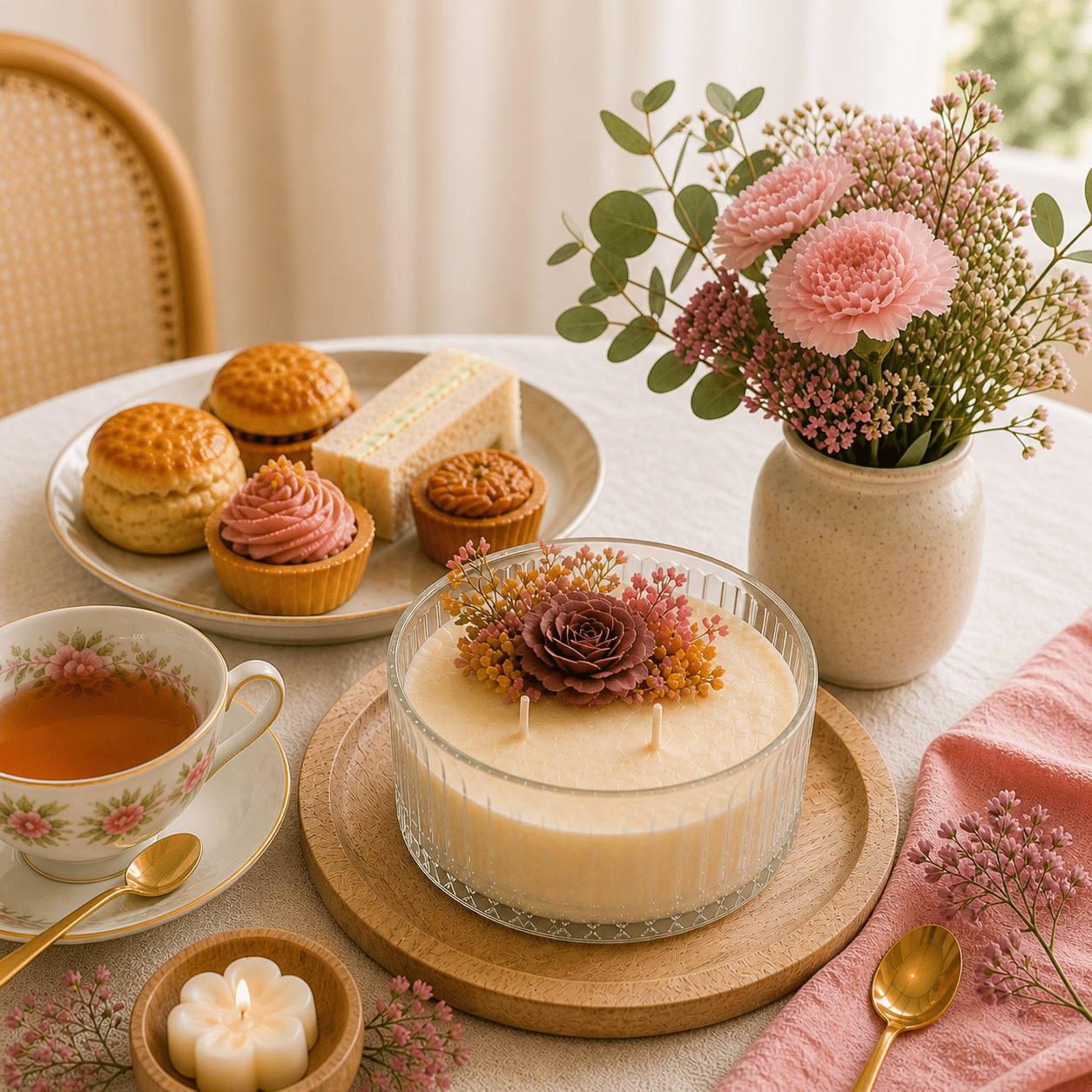 Bloom & Pour – Candle & Tea Experience | Colourful Wine