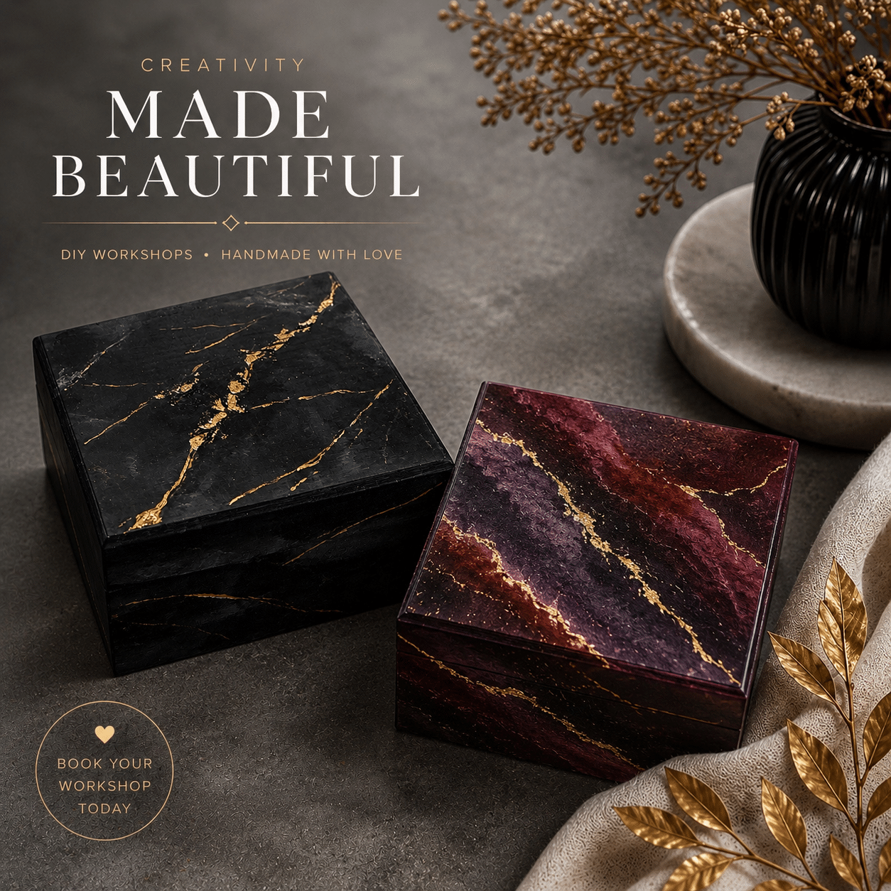 Luxe Marble Box Workshop | Colourful Wine Tallawong