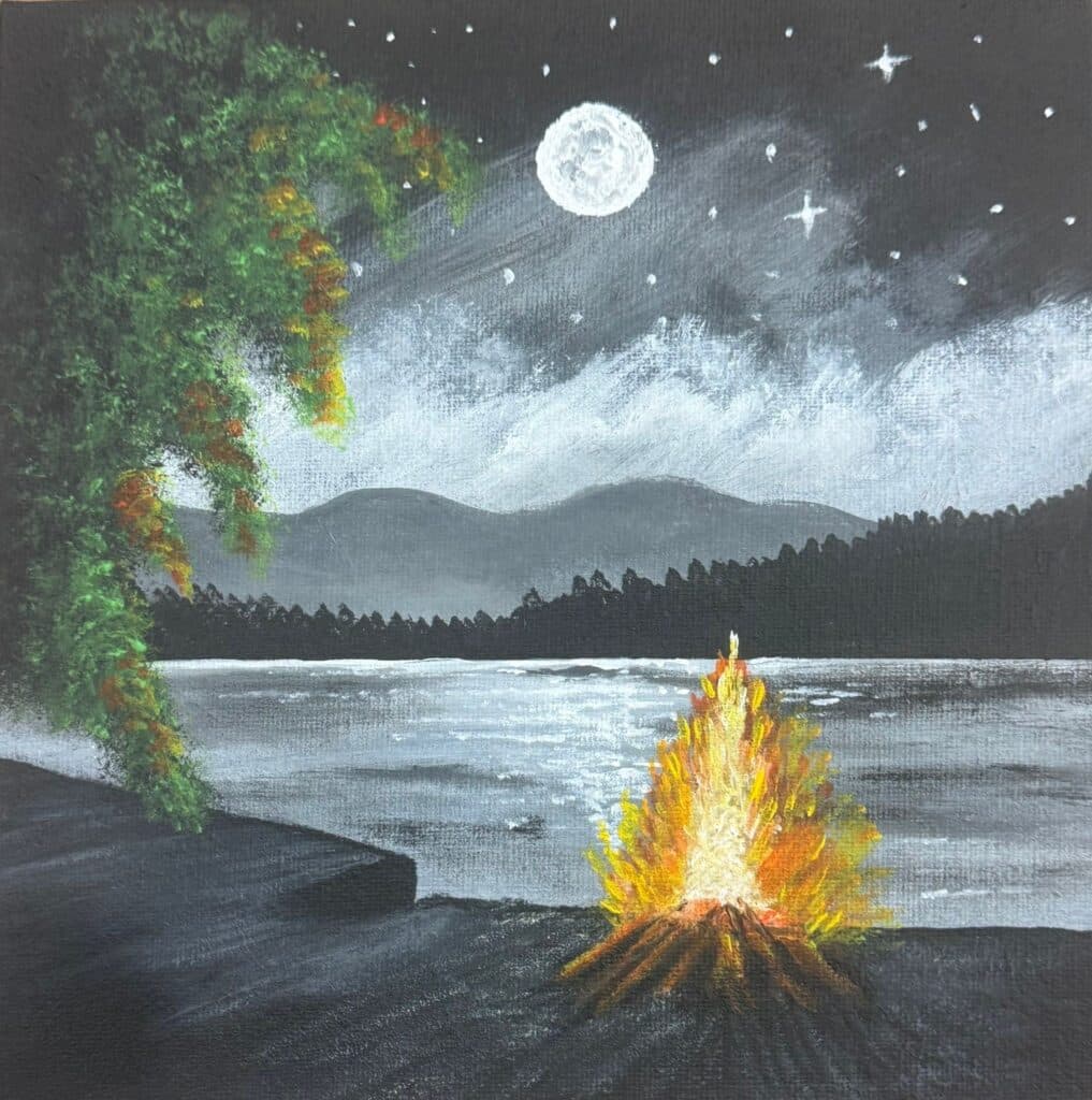 Paint and Sip - Campfire Dreams | Colourful Wine