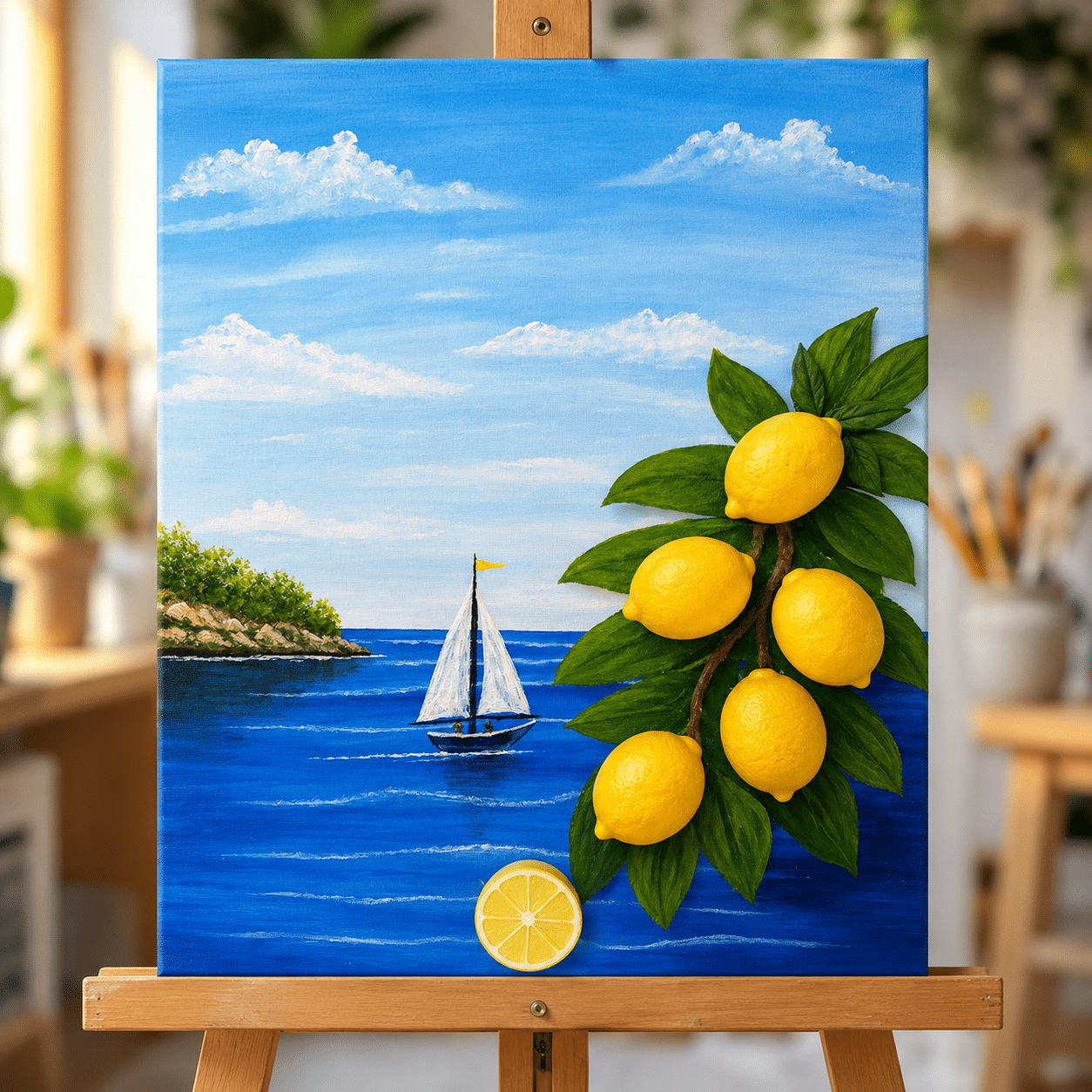 3D Mixed Media Art Workshop Sydney | Lemons by the Sea